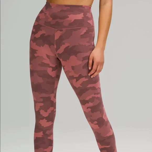 Size Lulu lemon pink camo leggings